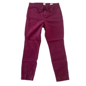 Gap Skinny Ankle Khaki in Burgundy Size 6